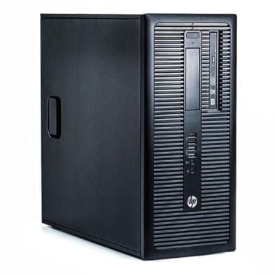 HP EliteDesk 800 G1 Tower - Intel i7 4770 3,4GHz 256GB SSD + 500GB HDD 8GB Win10 Pro - Guld stand
