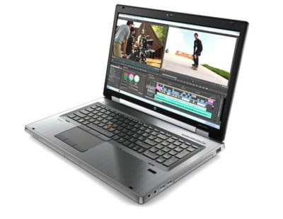 17" HP EliteBook 8770w - Intel i5 3360M 2,8GHz 128GB SSD 8GB Win10 Pro - Guld stand