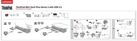 Lenovo ThinkPad Mini Dock Plus 3 - Passer til modellerne L/T/X fra Xx00-serien og op til Xx30 (F.eks. T410, L520 og X230)