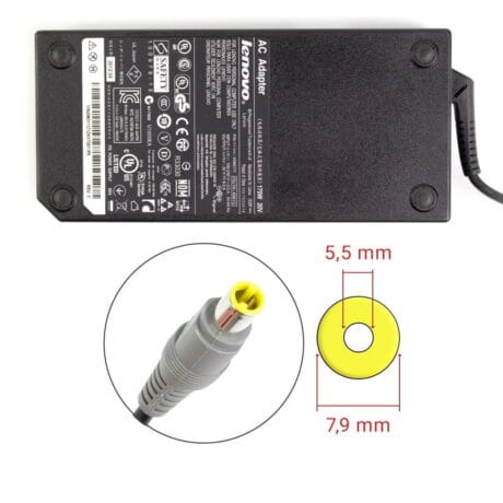 IBM-Lenovo 170W 20V 8.5A strømforsyning med 7.9mm x 5.5mm, Pin In Tip - Original (reused)