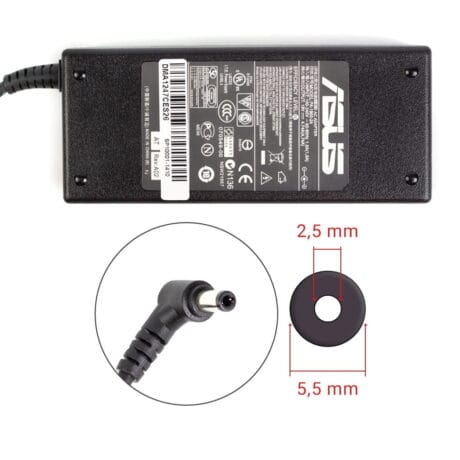 ASUS Delta 90W 19V 4.74A strømforsyning med 5.5mm x 2.5mm stik - OEM Original