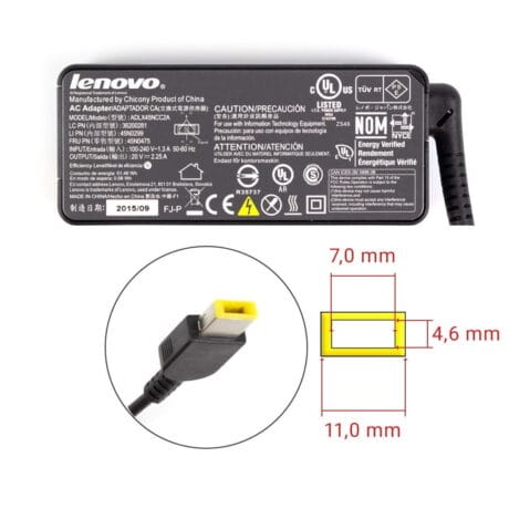 Lenovo 45W 20V 2.25A strømforsyning square pin - Original