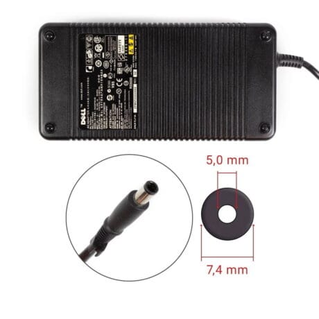 Dell 230W 19.5V 11.8A strømforsyning med 7.4mm x 5.0mm stik - Original