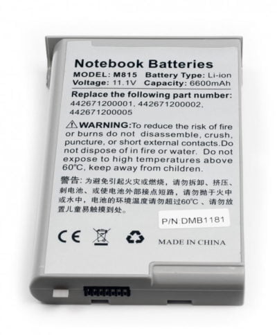 11.1V 6600mAh kvalitets lithium ion batteri til Bærbar computer