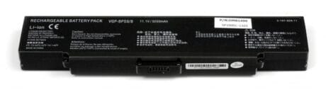 11.1V 5200mAh kvalitets lithium ion batteri til Bærbar computer - sort