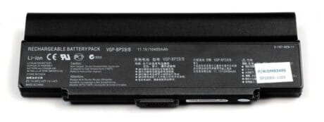 11.1V 10400mAh kvalitets lithium ion batteri til Bærbar computer - sort