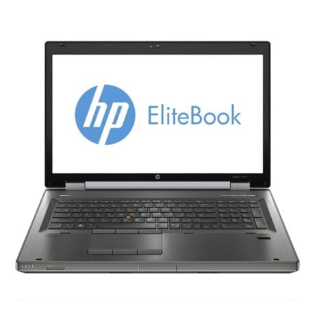 17" HP EliteBook 8770w - Intel i7 3740QM 2,7GHz 256GB SSD 16GB Win10 Pro - Sølv stand