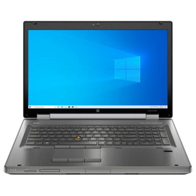 17" HP EliteBook 8760w - Intel i5 2520M 2,5GHz 256GB SSD 8GB Win10 Pro - Sølv stand