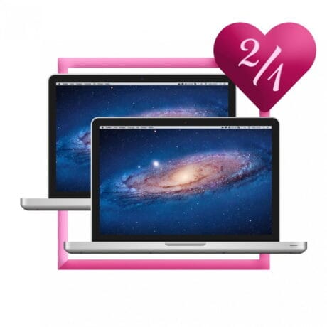 2 For Én Kampagne | 13" Apple MacBook Pro - Intel i7 2640M 2,8GHz 750GB HDD 4GB (Late-2011) - Bronze stand
