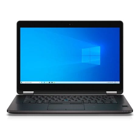 14" Dell Latitude E7470 - Intel i5 6300U 2,4GHz 256GB NVMe 8GB Win10 Pro - Touchskærm - Sølv stand