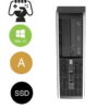 HP Compaq 8300 Elite Small - Intel i7 3770 3,4GHz 120GB SSD og 500GB HDD 8GB Win10 Pro - Nyt GTX 1050 TI - Guld stand