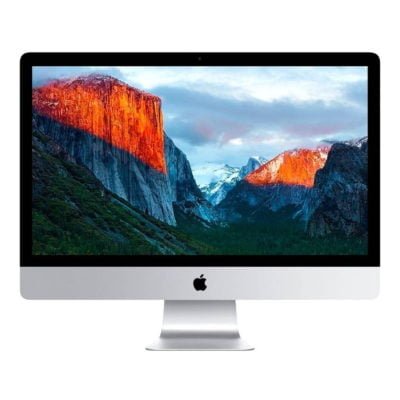 - 27" Apple iMac 5K - Intel i5 6500 3,2GHz 1000GB Fusion drive 16GB (Late-2015) - Sølv stand - Grøn Computer - Genbrugt IT med omtanke - appleimac5k20151 1550943