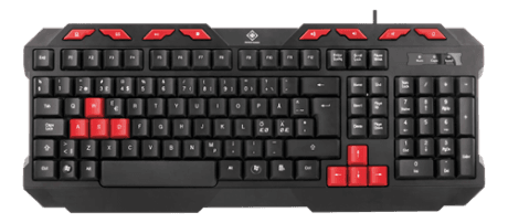 GAMING 4-i-1 Gaming Gear Kit, Tastatur / Mus / Musemåtte / Headset, sort