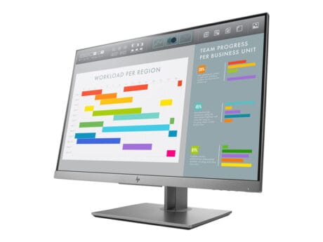 24" IPS skærm HP ELITEDISPLAY E243i i høj kvalitet incl. VGA kabel og 230V-kabel - Sølv stand