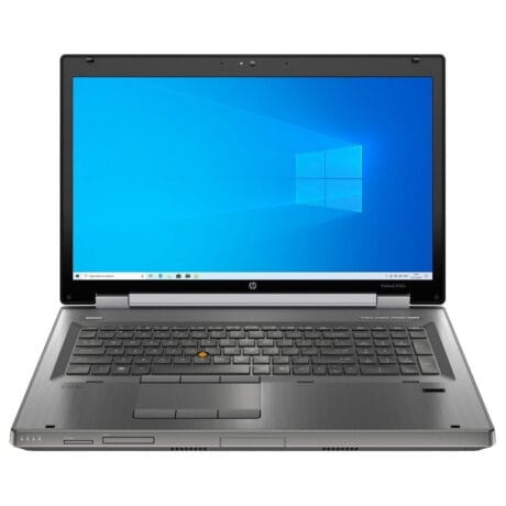 17" HP EliteBook 8760w - Intel i7 2820QM 2,3GHz 256GB SSD 16GB Win10 Pro - Sølv stand