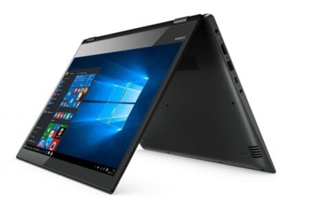 14" Lenovo Yoga 510-14IKB - Intel i5 7200U 2,5GHz 240GB SSD 8GB Win10 Home - Radeon R5 - Ebony Black - Sølv stand