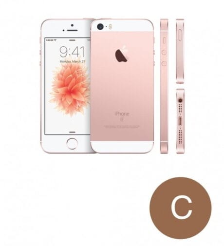 Apple iPhone SE 64GB (Rosaguld) - Bronze stand