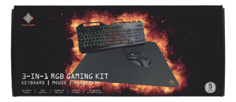 GAMING 3-in-1 RGB Gaming Gear Kit - Mus / Musemåtte / Tastatur - Sort m. RGB