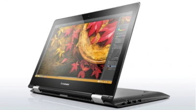 14" Lenovo Yoga 510-14AST - AMD A6-9210 2,4GHz 240GB SSD 8GB Win10 Home - Ebony Black - Sølv stand