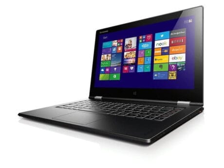13" Lenovo Yoga 2 PRO - Intel i7 4510U 2,0GHz 128GB SSD 8GB Win10 Home - Touchskærm - Sølv - Guld stand