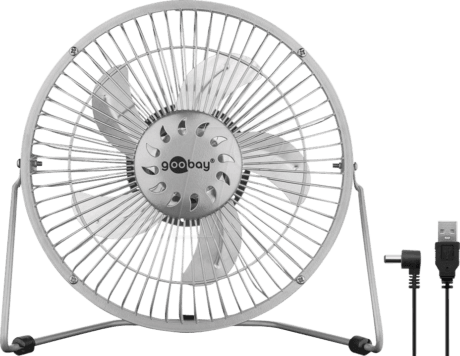 Goobay 8 Inch Desktop USB fan Silver