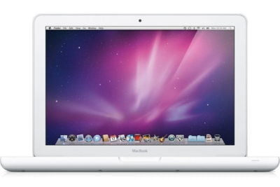13" Apple MacBook - Intel Core 2 Duo P8600 2.4 GHz  500GB HDD 4GB (Mid-2010) - Bronze stand