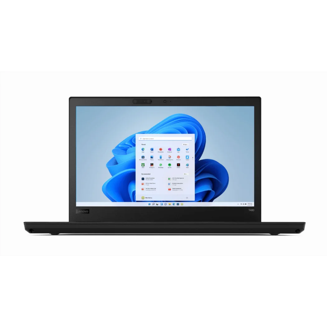 14" Lenovo ThinkPad T480 - Intel i5 8350U 1,7GHz 256GB NVMe 16GB Win11 Pro - Touchskærm - Sølv stand