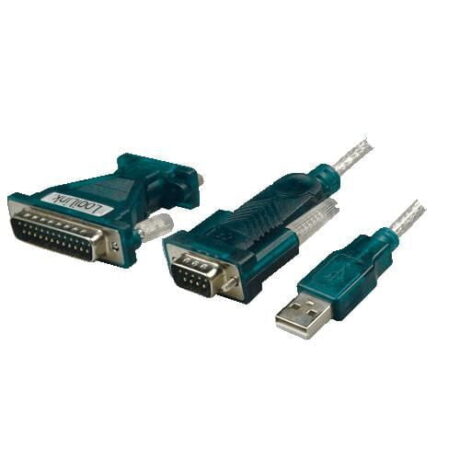 USB 2.0 to Serial Adapter, 9+25 Pin