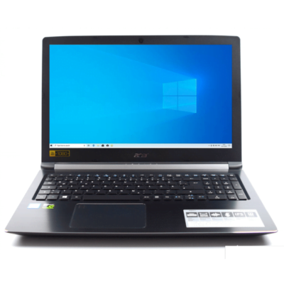 - 15" Acer Aspire 7 A715-71G - Intel i5 7300HQ 2,5GHz 256GB SSD 8GB Win10 Home - GeForce GTX 1050 - Sølv stand - Grøn Computer - Genbrugt IT med omtanke - a715 01 1557850