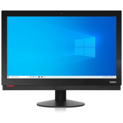 - 24" Lenovo ThinkCentre M900z All in One Desktop - Intel i5 6600 3,3GHz 256GB SSD 8GB Win10 Home - Touch - Sølv stand - Grøn Computer - Genbrugt IT med omtanke - pc105101 1559003