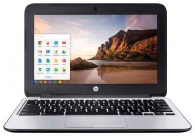 11.6" HP Chromebook 11 G3 - Intel Celeron N2840 2,16GHz 16GB eMMC 4GB Webcam Chrome OS - Sølv stand