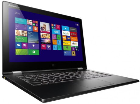 13" Lenovo Yoga 2 13  - Intel i5 4200U 1.6GHz 240GB SSD 8GB Win10 Pro - Touchskærm - Sort - Sølv stand