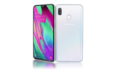 Samsung Galaxy A40 64GB (Hvid) - Sølv stand