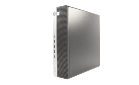 HP EliteDesk 800 G3 SFF | i5-7500u 2.7GHz / 8GB RAM / 256GB NVMe + 500 GB HDD | Win 11 / Guld stand