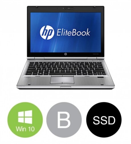 HP Elitebook 2560p - Intel i7 2620M 2,7GHz 128GB SSD 8GB 12,5" Win10 Pro - Sølv stand