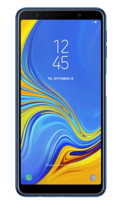 Samsung Galaxy A7 Duos 64GB 2018 (Blå) - Sølv stand