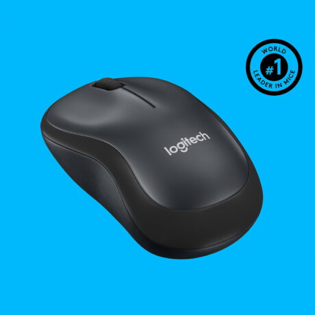 Logitech M220 Silent Wireless PC Mouse - Mus - Optisk - 3 knapper - Sort