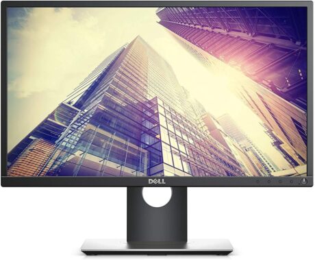 Dell Monitor P2217H - 21,5" - 60 Hz - 1920 x 1080 - Full-HD - 6ms - IPS - Højdejusterbar Fod med Vip, Drej og Rotation - Inkl. Strøm og DisplayPort kabel - Bronze stand