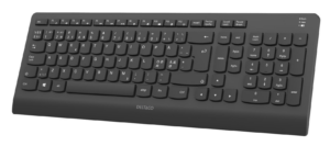 deltaco Bluetooth, Silent full size low-profile keyboard, Black