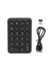 DELTACO Wireless numpad, 2.4GHz RF, scissor switches, 22 keys, rechargeable battery up to 40 hours, black