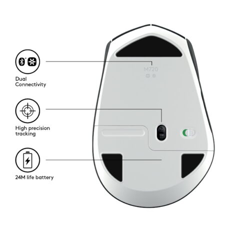 Logitech M720 Triathlon Wireless Mouse, Black
