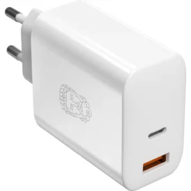 UPSTRÖM CIRKULÄR 65W Dual Port GaN Charger, White