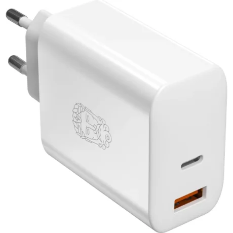 UPSTRÖM CIRKULÄR 65W Dual Port GaN Charger, White
