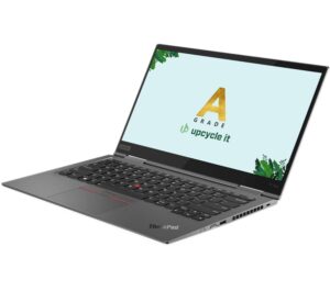 ThinkPad X1 Yoga 5.Gen i5-10210U Hybrid (2-i-1) 14" Touchskærm 16 GB RAM 256 GB SSD Windows 11 Pro Nordisk Space Grey - Guld stand