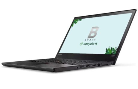 ThinkPad T470 i5-6200U 14" 8 GB RAM 256 GB SSD Windows 10 Pro - Sølv stand