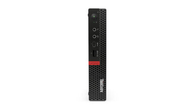 T1A Lenovo ThinkCentre M720q Refurbished Intel® Core™ i5 i5-8400T 8 GB DDR4-SDRAM 256 GB SSD Windows 10 Pro Mini PC Sort - Guld stand