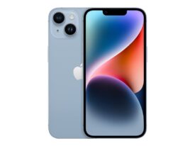 Apple iPhone 14 6,1 256GB Blå - Guld stand