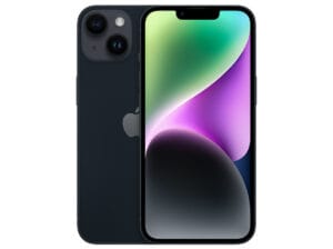Apple iPhone 14 6,1 256GB Midnat - Guld stand