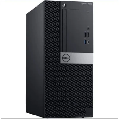 Dell OptiPlex 7060 MicroTower - Intel i7 8700 3,2 GHz 256GB SSD + 2TB HDD 32GB Win11 Pro - Sølv stand