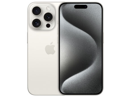 Apple iPhone 15 Pro 6.1 128GB Hvid titanium - Guld stand+ ---